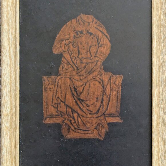 Professionally Handmade Medieval-Inspired Brass Rubbing of Headless King / Saint - Picture 2 of 3